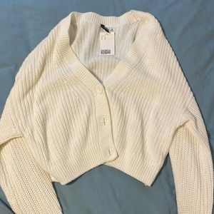 H&M white cardigan